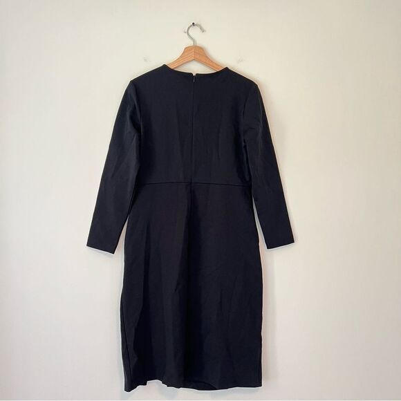 Boden Black Column Midi Dress NEW Size 12 Petite Long Sleeve - Picture 9 of 11